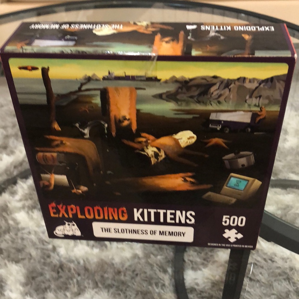 Exploding kittens the slothness of memory 500 piece puzzle new in box
